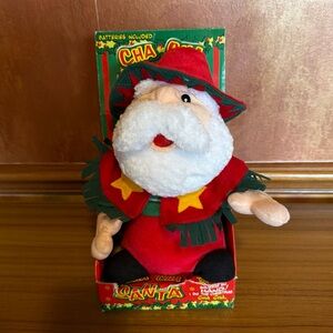 Vintage Cha Cha Santa Animated Dancing Plush – Batteries Included – Original Box